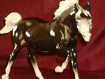 Glossy Charcoal Breyer Running Stallion