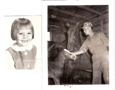 Annie the tomboy, Grandaddy and my new foal!