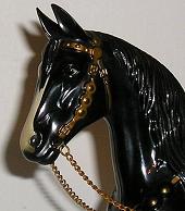 Stenciled Black Western Horse