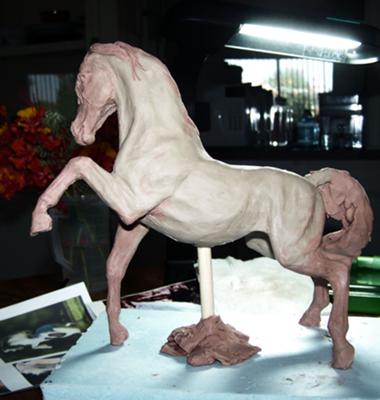 Custom model horse sculpture by Sheila Uva
