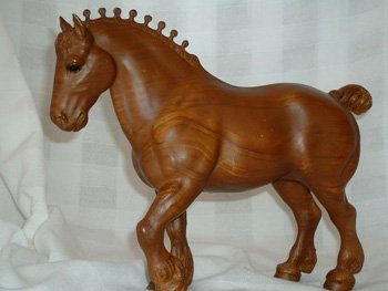 Vintage Woodgrain Clydesdale Breyer Horse